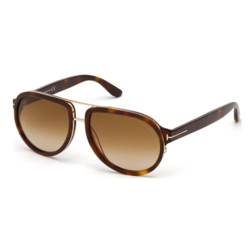 Tom Ford FT0779 53F Havana/ Brown Gradient Rectangle Men`s Sunglasses