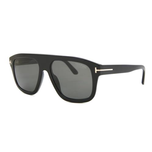 Tom Ford FT0777 01D Black/grey Polarized Rectangle Men`s Sunglasses