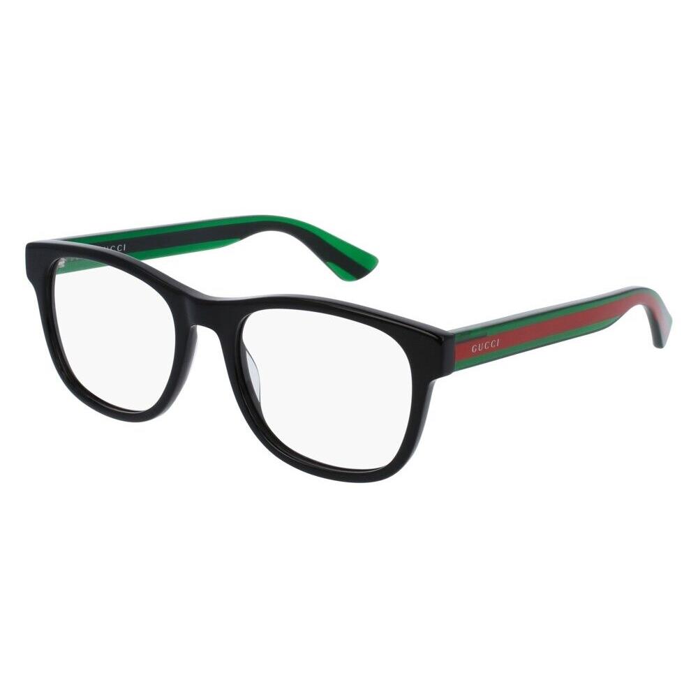 Gucci GG 0004ON-002 Black/black Square Unisex Eyeglasses