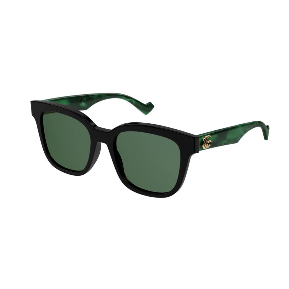 Gucci GG 0960SA 001 Black/green Women`s Squared Sunglasses