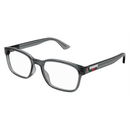 Gucci GG0749OA Eyeglasses Men Gray Rectangle 56mm