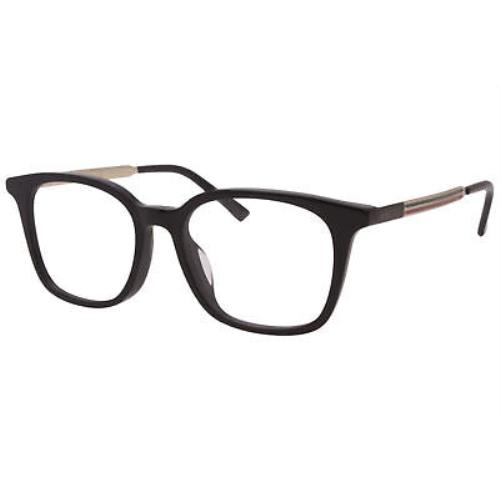 Gucci GG0831OA 001 Eyeglasses Men`s Black/gold Full Rim Optical Frame 52mm