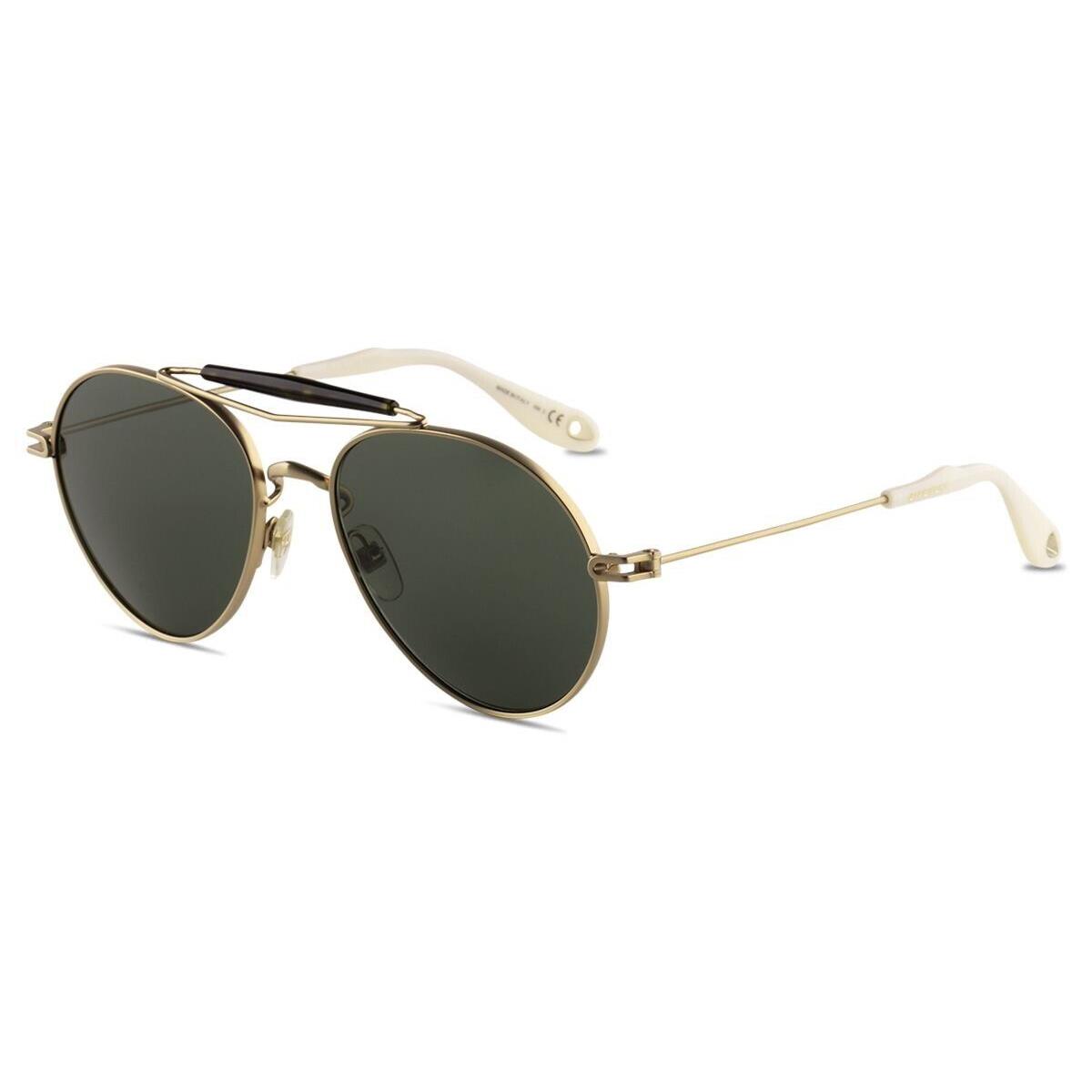 Givenchy GV7012/S A0Z Women`s Gold Frame Grey Green Lens Aviator Sunglasses