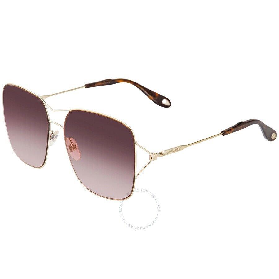Givenchy Burgundy Gradient Square Ladies Sunglasses GV 7004/S 3YG Light Gold