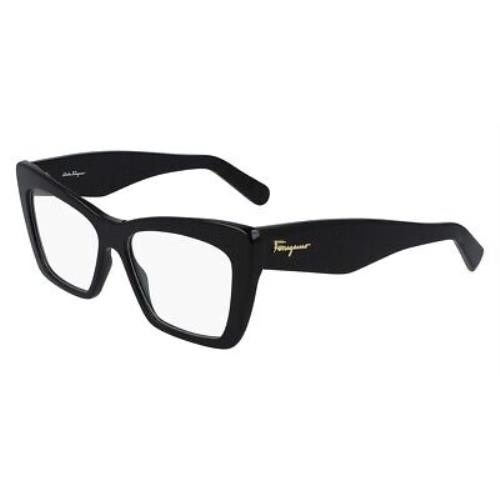 Salvatore Ferragamo SF2865 Eyeglasses Black Rectangle 55mm