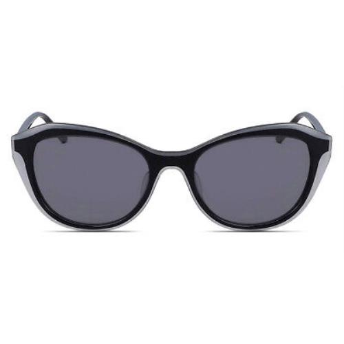 Dkny DK508S Sunglasses Women Gray Black Cat Eye 54mm - Frame: Gray / Black