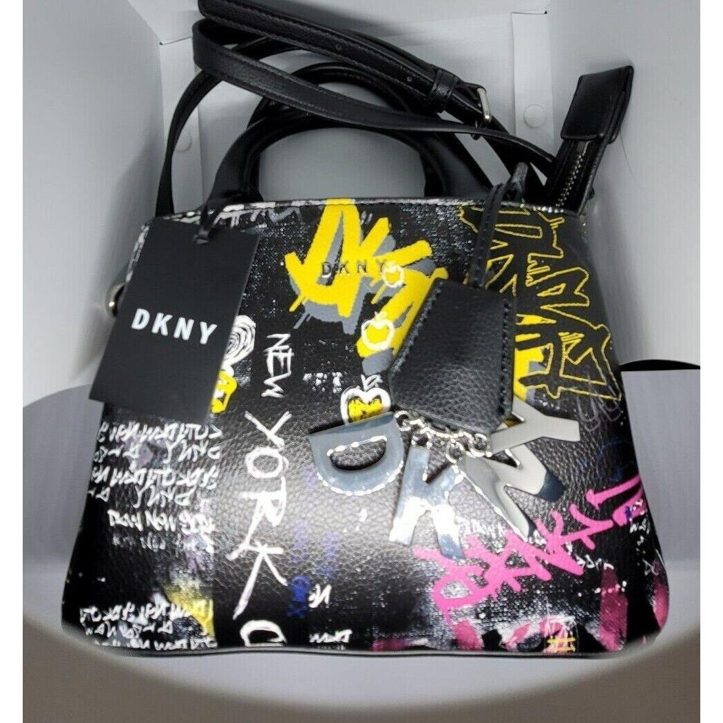 Dkny Paige Small Satchel Crossbody Handbag Graffiti