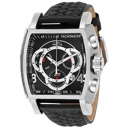 Invicta Men`s S1 Rally Quartz Multifunction Black Silver Dial Watch 27919 - Dial: Red, Band: Black