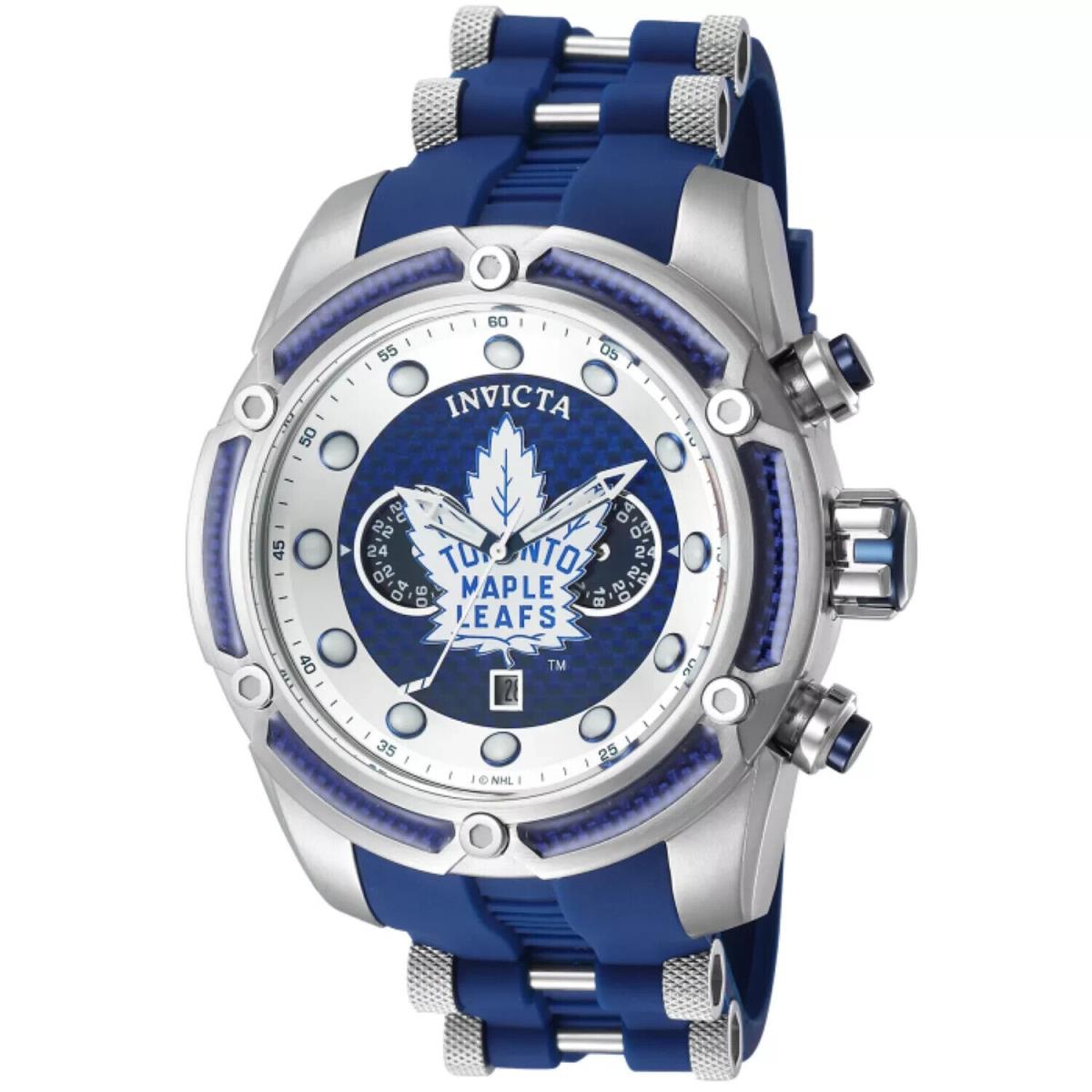 Invicta Men`s Watch Bolt Nhl Toronto Maple Leafs Chronograph 52MM Case 100M WR