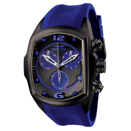Invicta Lupah Revolution Blue Rubber Men`s Chronograph Watch 6729