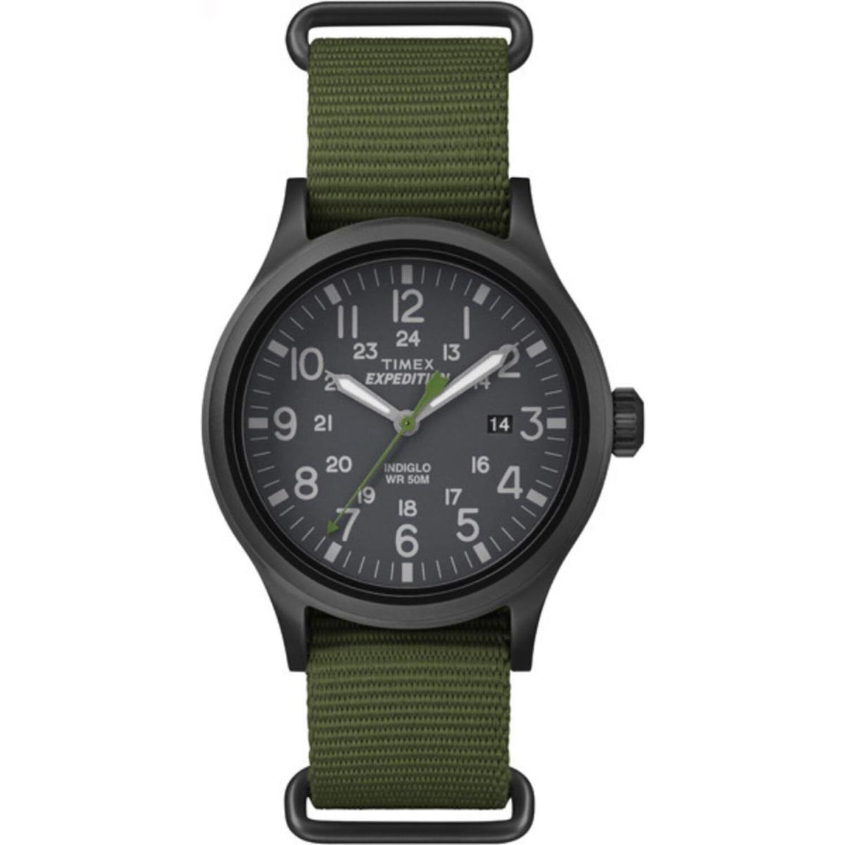 Timex Men`s TW4B04700 Expedition Scout 40 Green Nylon Slip-thru Strap Watch