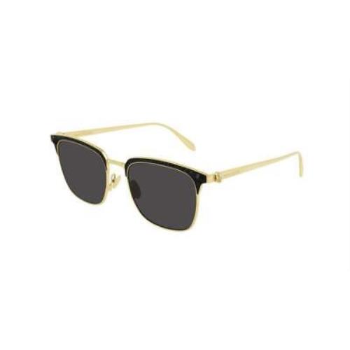 Alexander Mcqueen AM0202S 003 Gold Square Gray 54mm Non-polarized Sunglasses