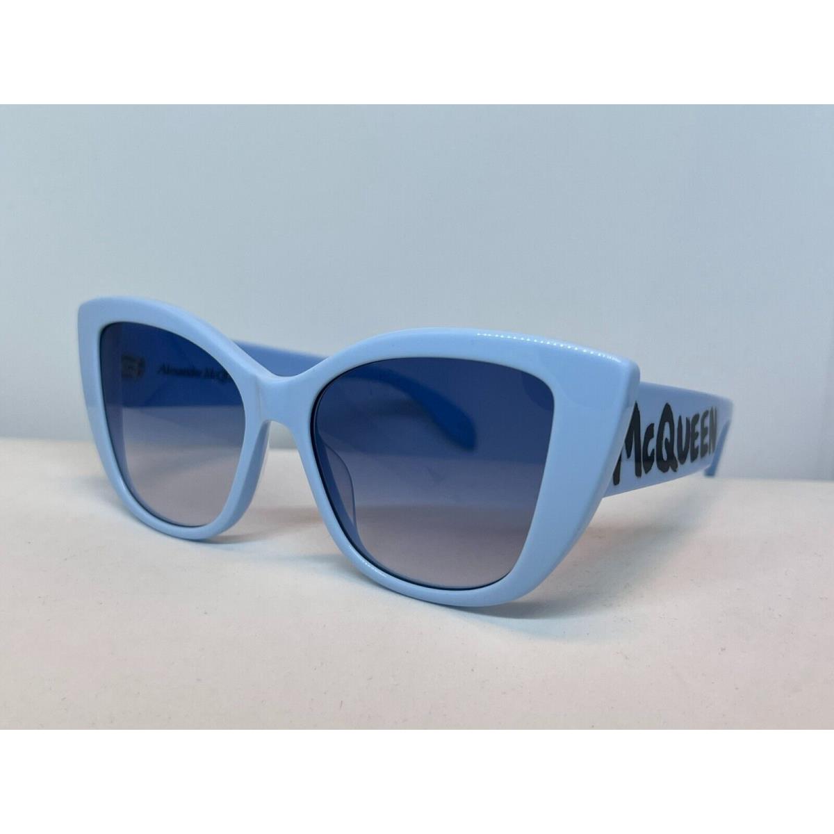 Alexander Mcqueen AM0347S 004 Light Blue Women`s 54 MM Sunglasses