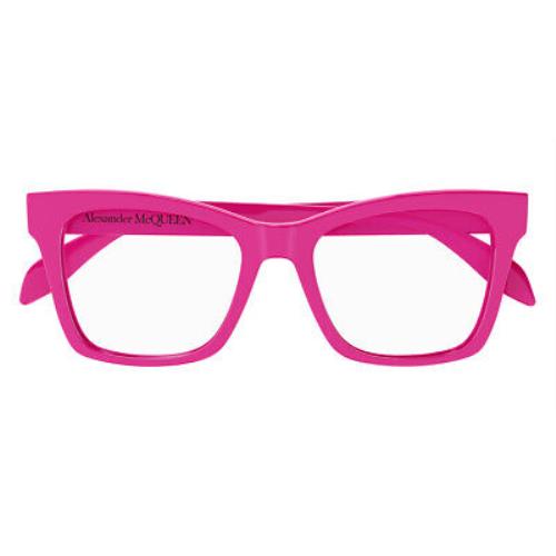 Alexander Mcqueen AM0388O Eyeglasses Women Fuchsia Square 52 - Frame: Fuchsia, Lens: