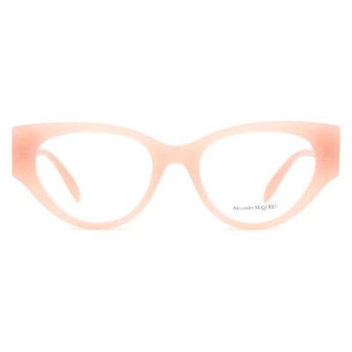 Alexander Mcqueen AM0380O Eyeglasses Women Pink Square 51mm - Frame: Pink, Lens: