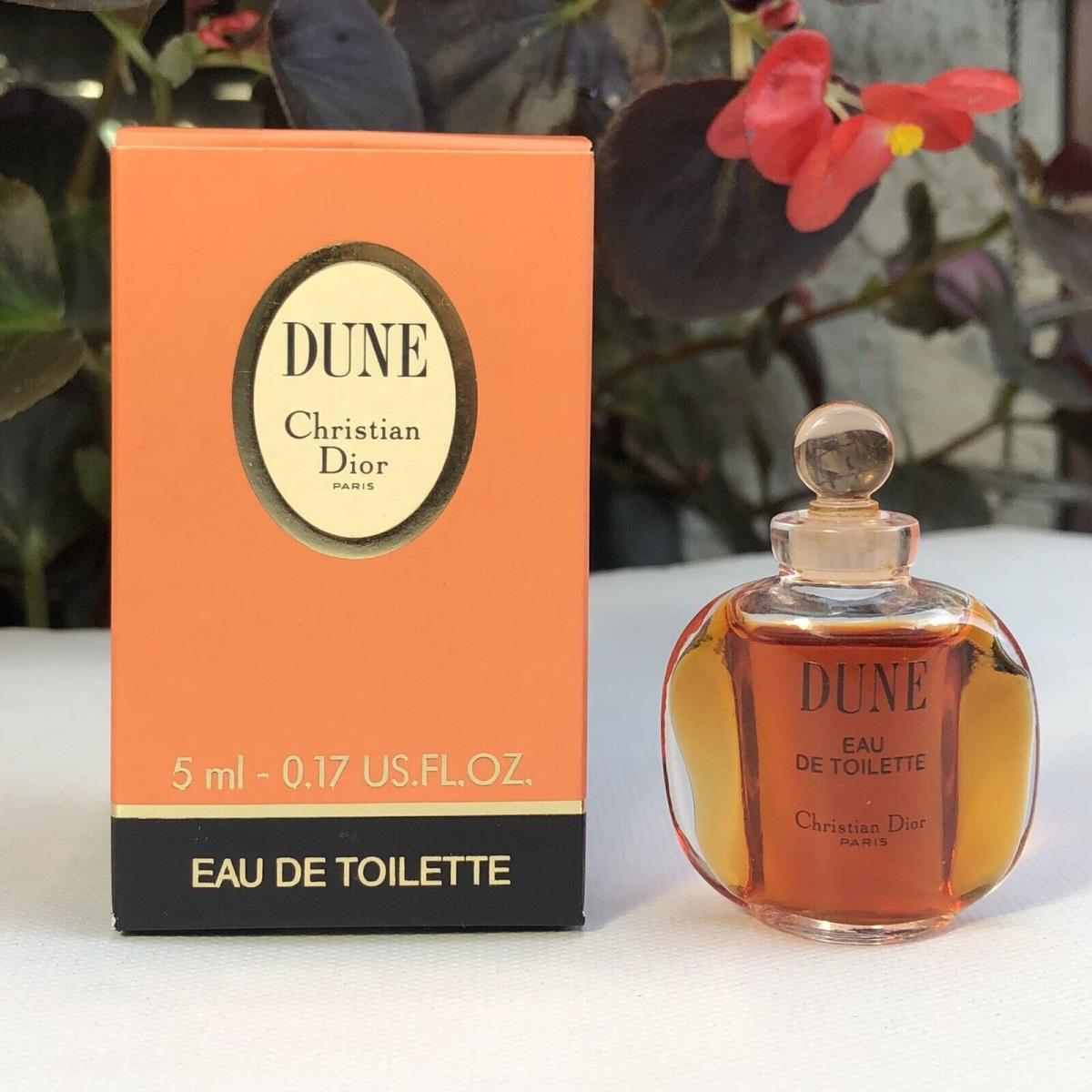 Miniature Vintage Dune Christian Dior Edt .17oz 5ml Mini Perfume