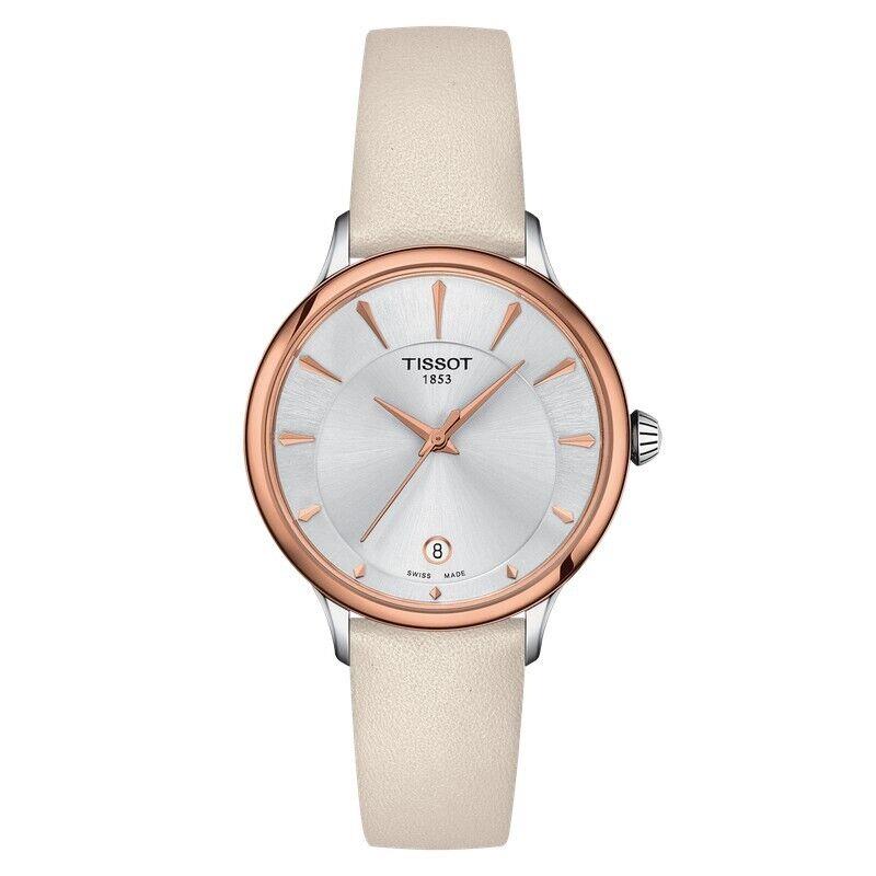 Tissot T1332102603100 Women`s Watch White Leather Analog Display