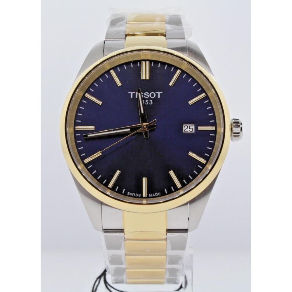 Tissot PR 100 Quartz 40MM SS Blue Dial Two-tone Men`s Watch T150.410.22.041.00