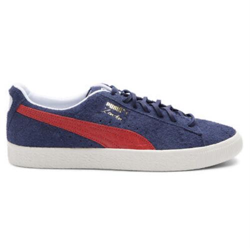 Puma Clyde Soho London Edition Lace Up Mens Blue Sneakers Casual Shoes 39008701