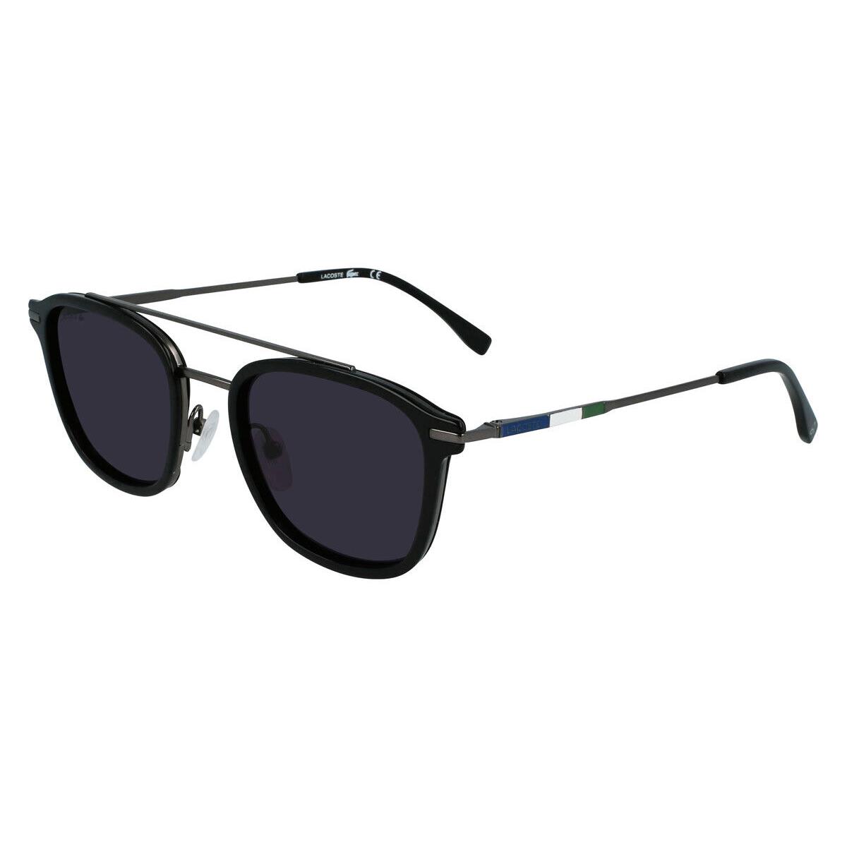 Lacoste L608SND Sunglasses Men Dark Gray Square 52mm