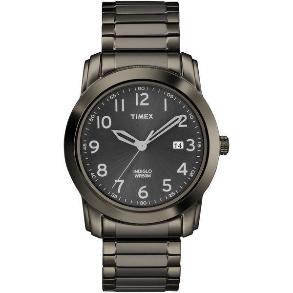 Timex T2P135 Men`s Black Dress Expansion Watch Indiglo Date