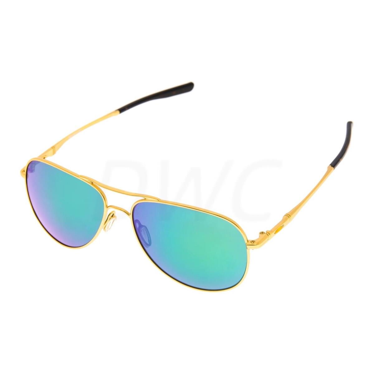 Oakley Elmont M OO4119-0358 Satin Gold/jade Iridium Sunglasses - Frame: Satin Gold, Lens: