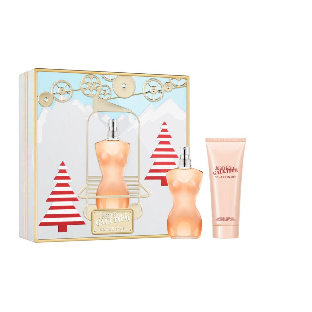 Jean Paul Gaultier Classique 2 pc Set Edt Eau de Toilette Spray Body Lotion