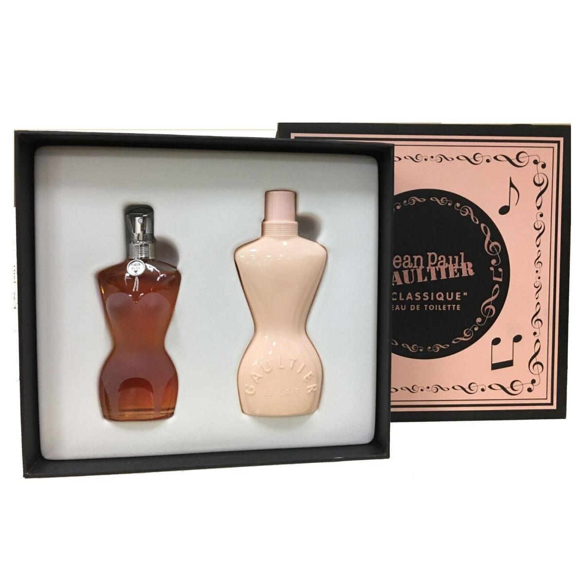 Classique by Jean Paul Gaultier For Women 2 Piece Gift Set with Real Music Box