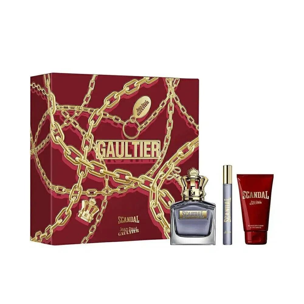 Jean Paul Gaultier Scandal 3 Pcs Set For Men: 3.4 DT SP + 0.34 Edt SP + 2.5 S/g
