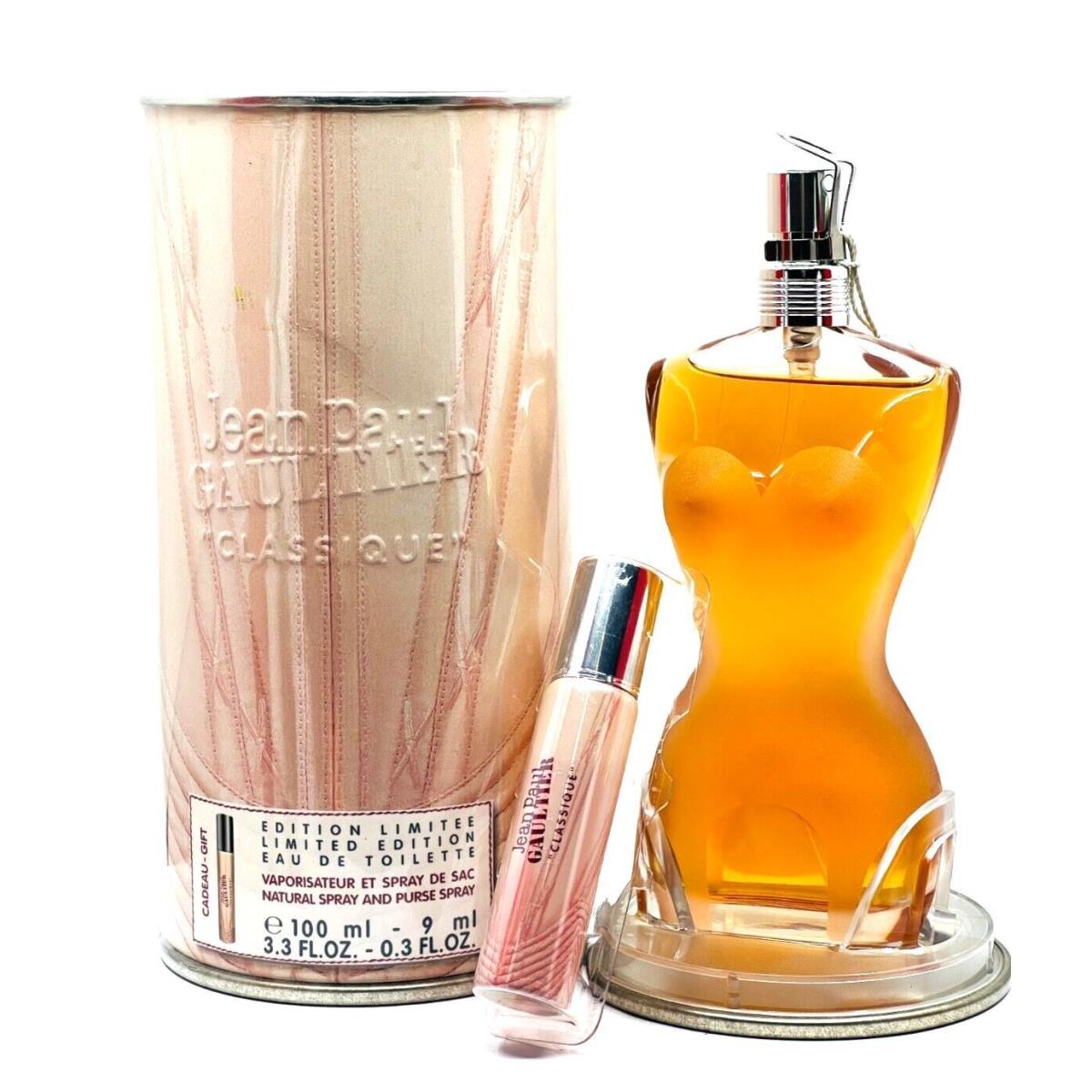 Jean Paul Gaultier Classique Edt Natural Spray Purse Spray 100+9 ml -nib