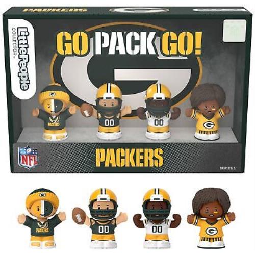Fisher Price Little People x Nfl Collector Green Bay Packers Figure 4-Pack