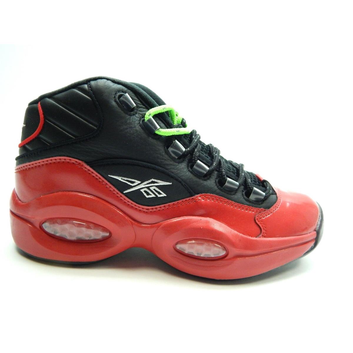 Reebok Question Mid Basketball Black Red Men Shoes G57551