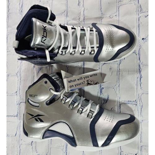 Reebok Atr Above The Rim Basketball Shoes Silver Blue Rare Mens Size 13