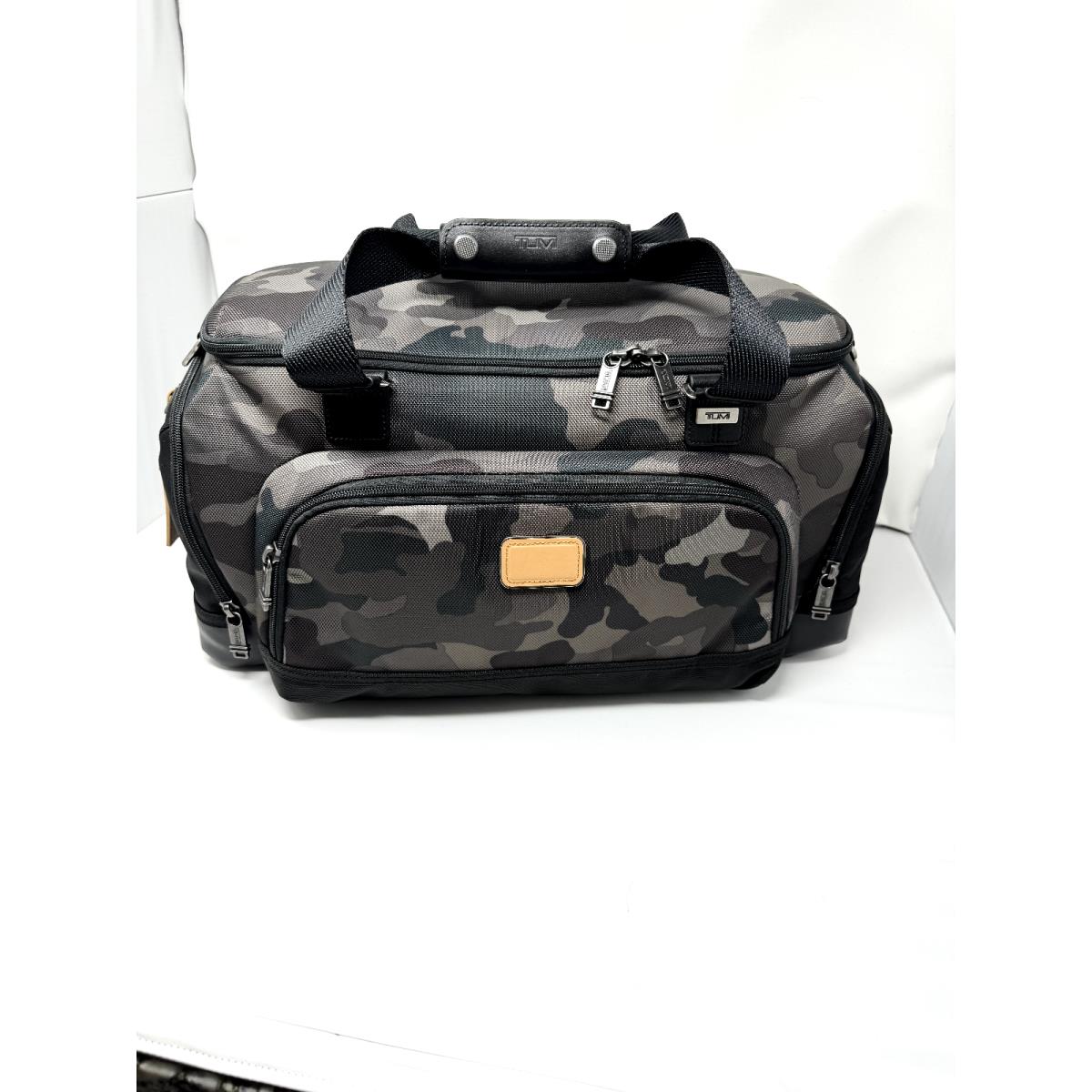 Tumi 02223474KCM Charge Duffel Gym Bag Ballistic Nylon Leather Khaki Camo
