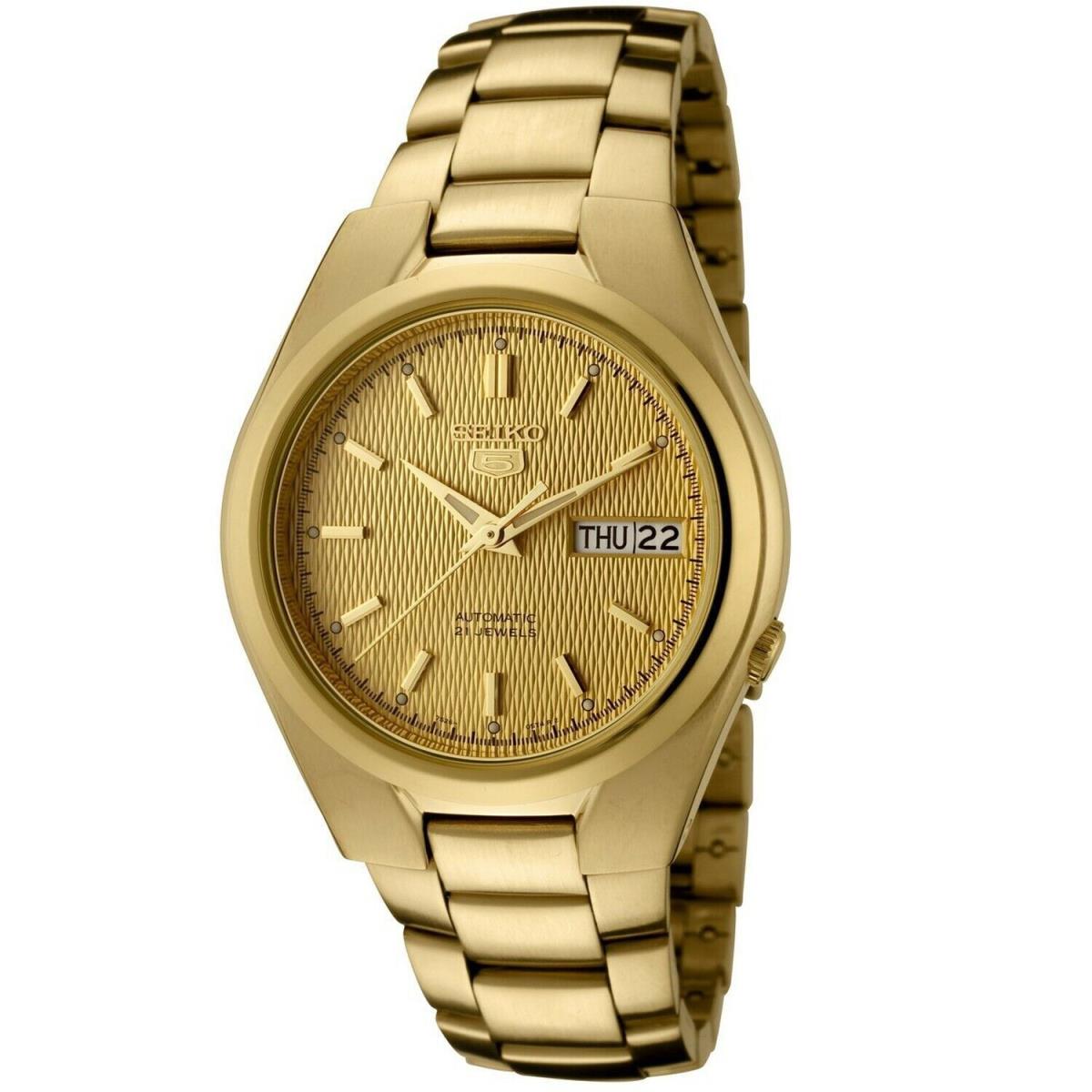 Seiko Men`s SNK610 5 Automatic Gold Dial Gold-tone Stainless Steel Watch