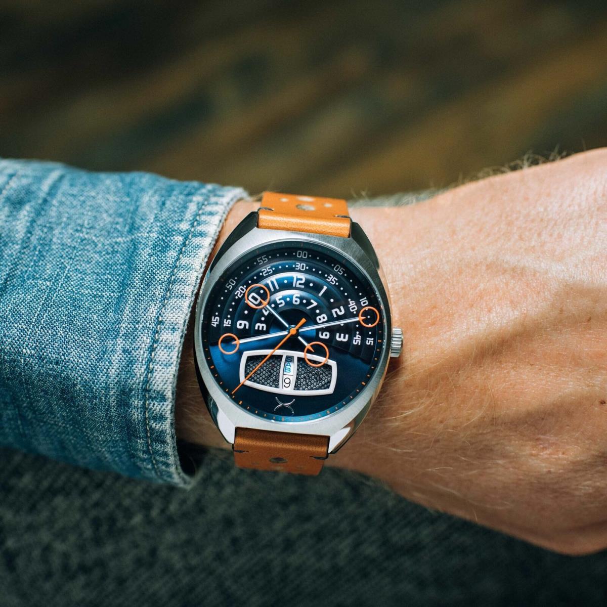 Xeric Halograph Iii Automatic Blue Tan Watch