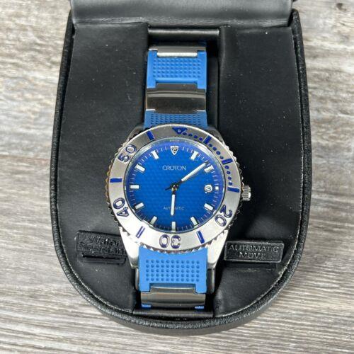 Croton Automatic Diver 20ATM- 660FT Stainless Steel Blue Mechanical Watch