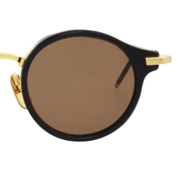 Thom Browne Tbs 908-02-TKT-N Round Brown Sunglasses Replacement Lens Only - Brown, Lens: Brown
