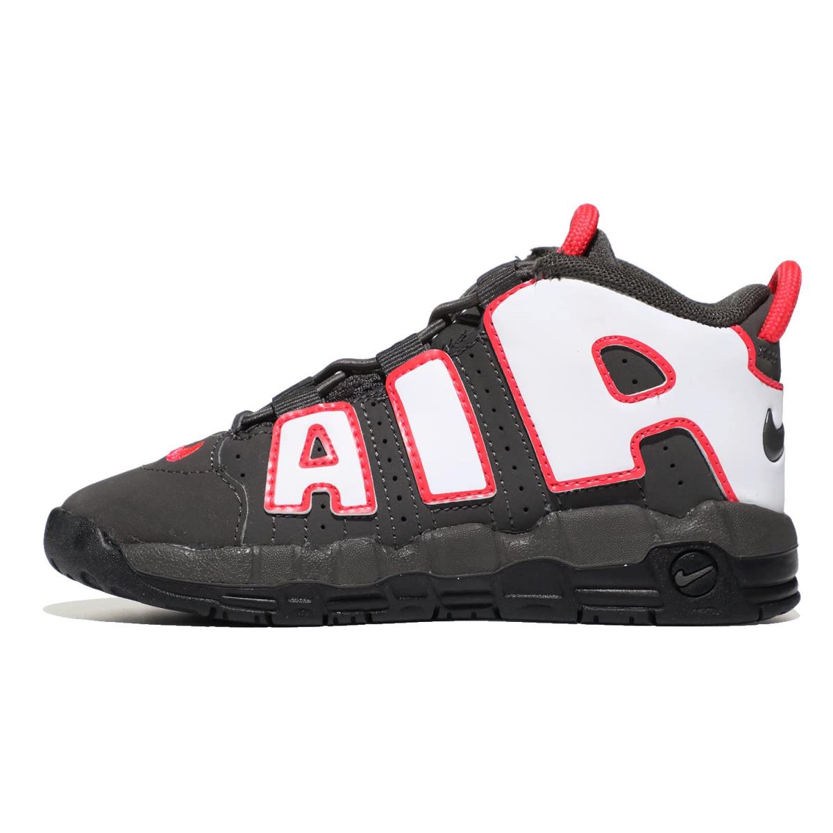Boy`s Sneakers Athletic Shoes Nike Kids Air More Uptempo Infant/toddler - Medium Ash/White/Black/Siren Red