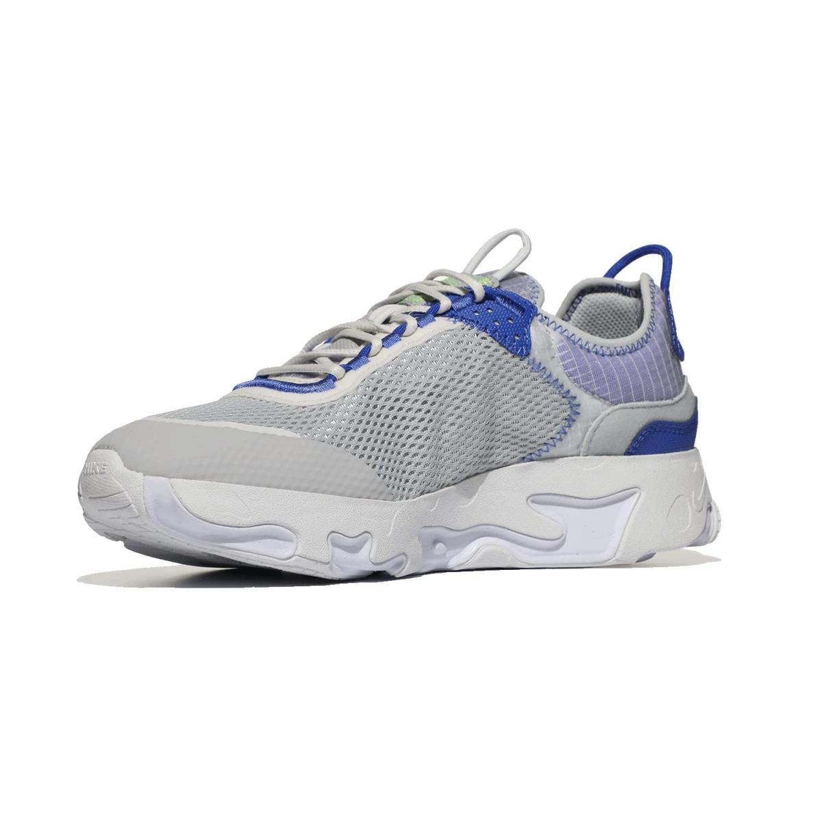 Boy`s Sneakers Athletic Shoes Nike Kids React Live Big Kid Grey Fog/Game Royal/Platinum Tint