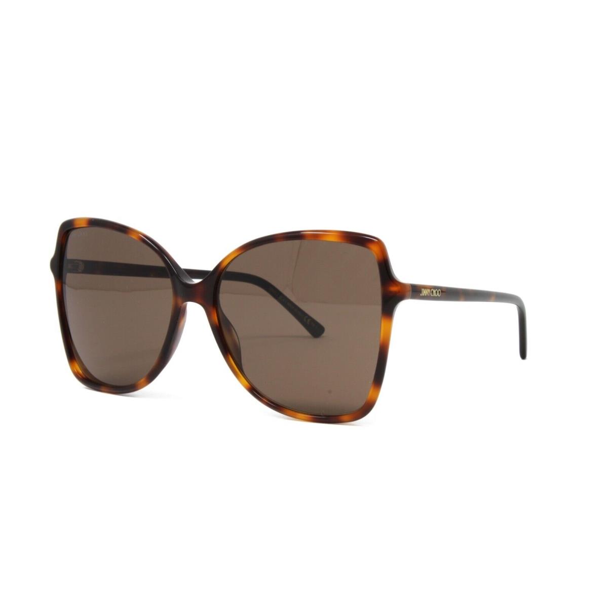 Jimmy Choo Sunglasses Women`s Butterfly Shape Fede/s 086 Havana 59mm Brown Lens