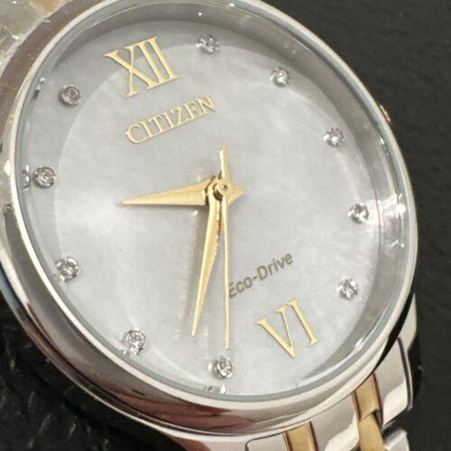 Citizen Women`s Two Tone Stainless Steel Bracelet Watch Em0894-50D