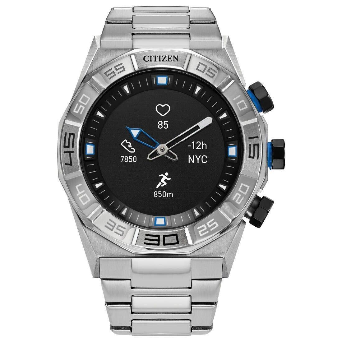 Citizen JX1001-51E Men`s CZ Smart Hybrid GEN-1 Smartwatch Chronograph Watch - Band: Silver