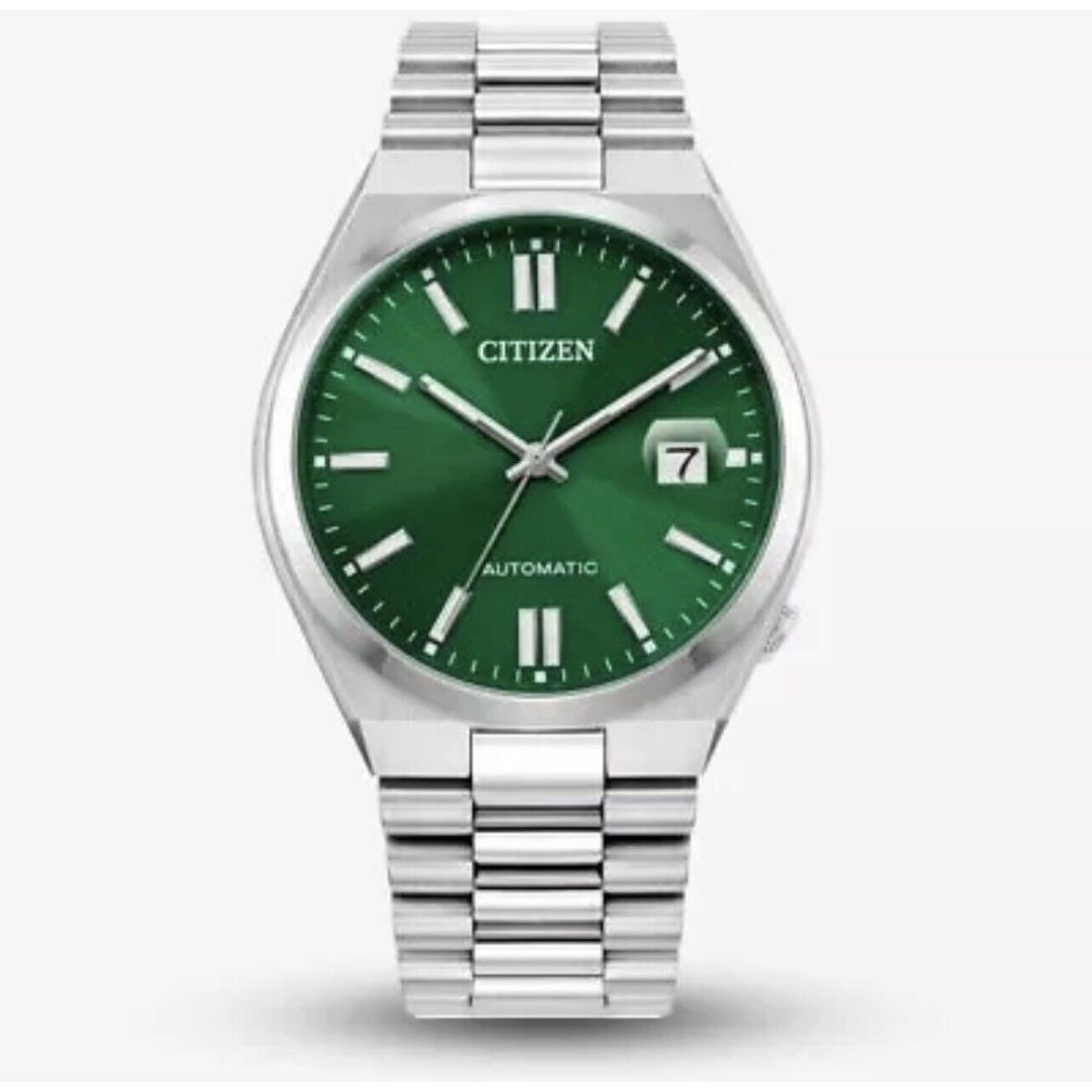 Citizen Tsuyosa Automatic Men`s Stainless Steel Green Dial Watch NJ0150-56X - Dial: Green, Band: Silver, Bezel: Silver