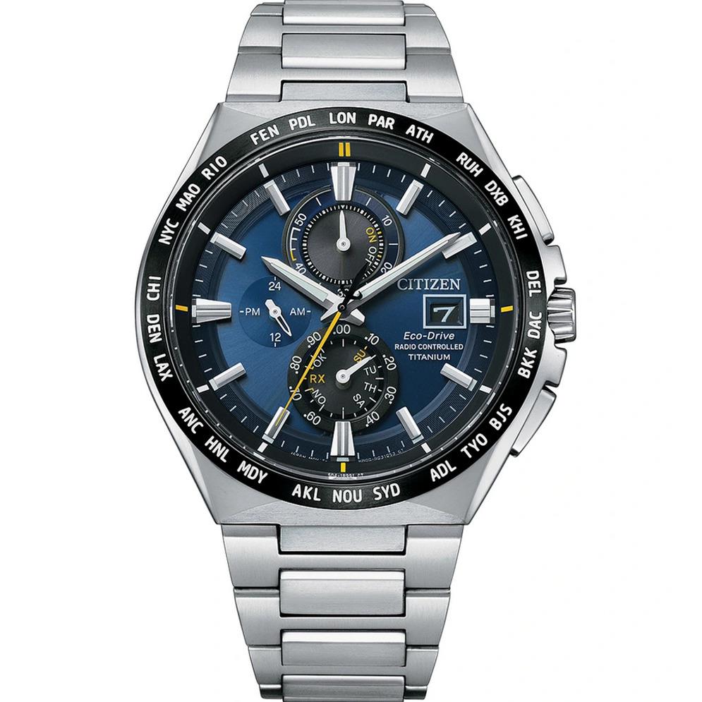 Citizen Titanium Radio Controlled Blue Dial Sapphire Crystal Watch AT8234-85L