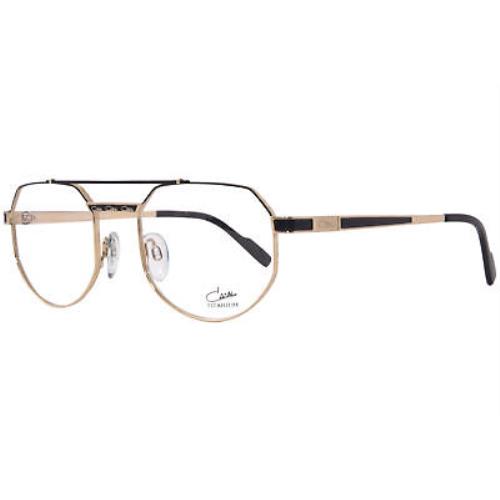 Cazal 7093 001 Eyeglasses Men`s Black/gold Full Rim Square Shape 53mm