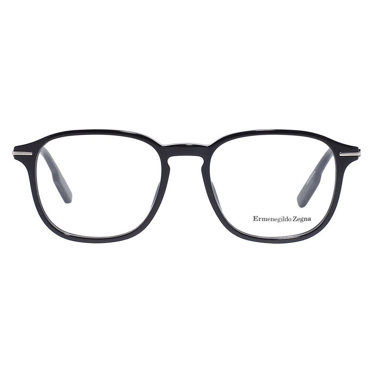 Ermenegildo Zegna EZ5229 Eyeglasses Men Shiny Black Round 52