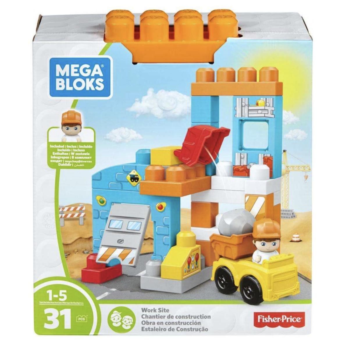 Fisher-price Mega Blocks Work Site 31 Pcs. 1-5 Yrs