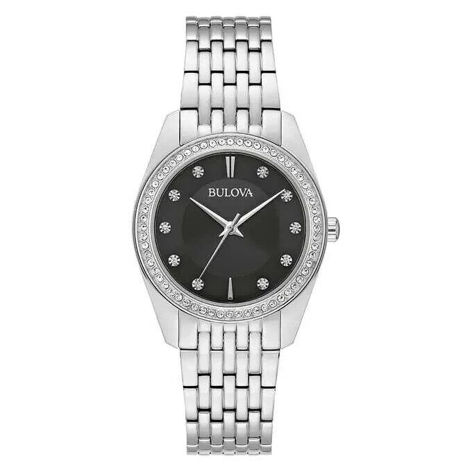 Bulova 96L317 Classic Crystal Stainless Steel Quartz Ladies Watch