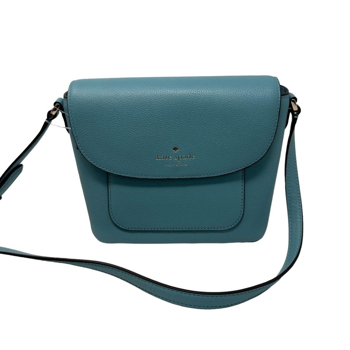 Kate Spade Elsie Pebbled Leather Smoky Blue Crossbody Bag KE390